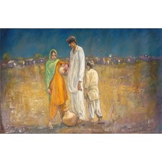 Arsalan Naqvi, 24 x 36 Inch, Oil on Canvas, Figurative Painting, AC-ARN-195